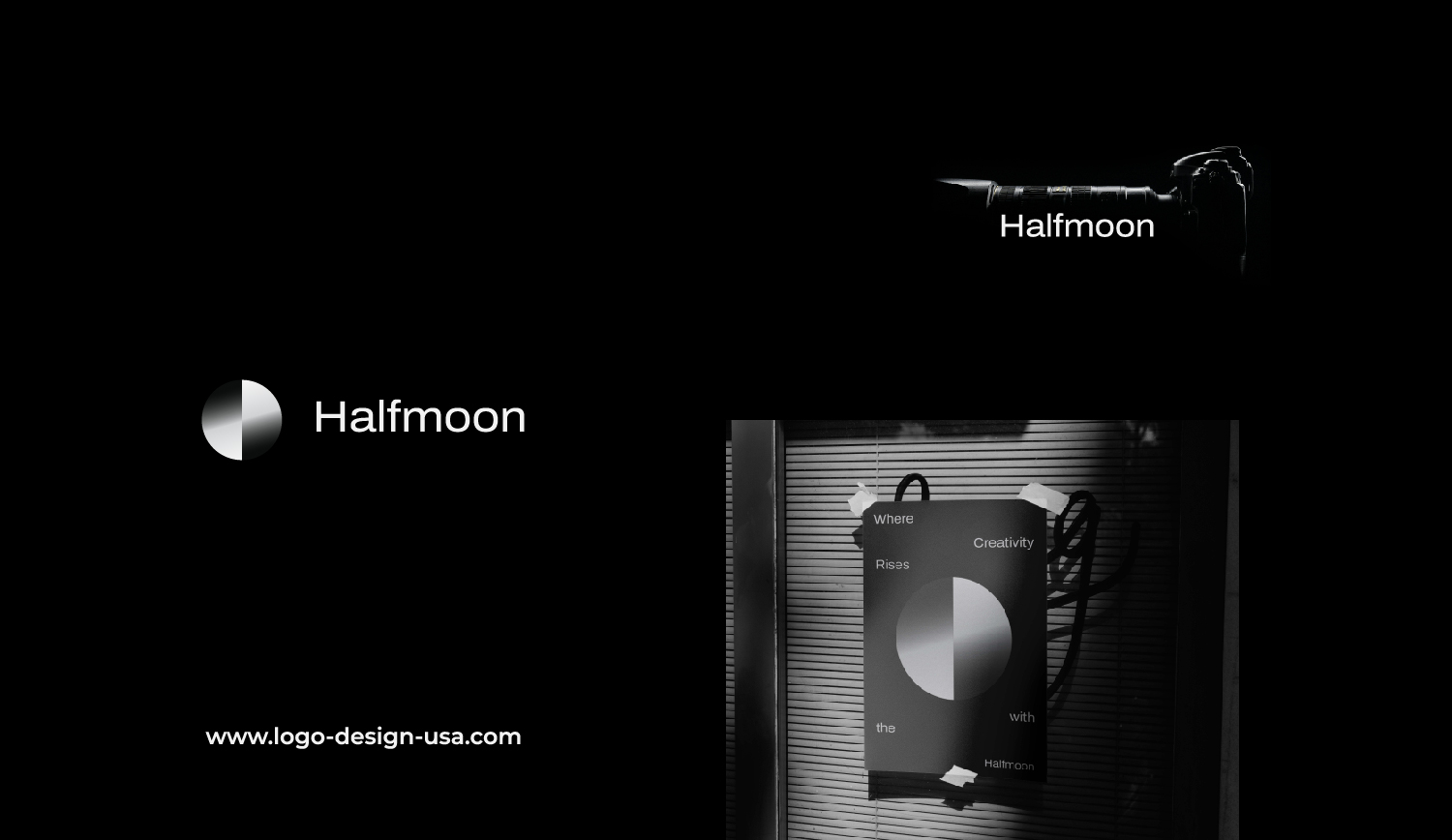 Half Moon Minimalist logo design